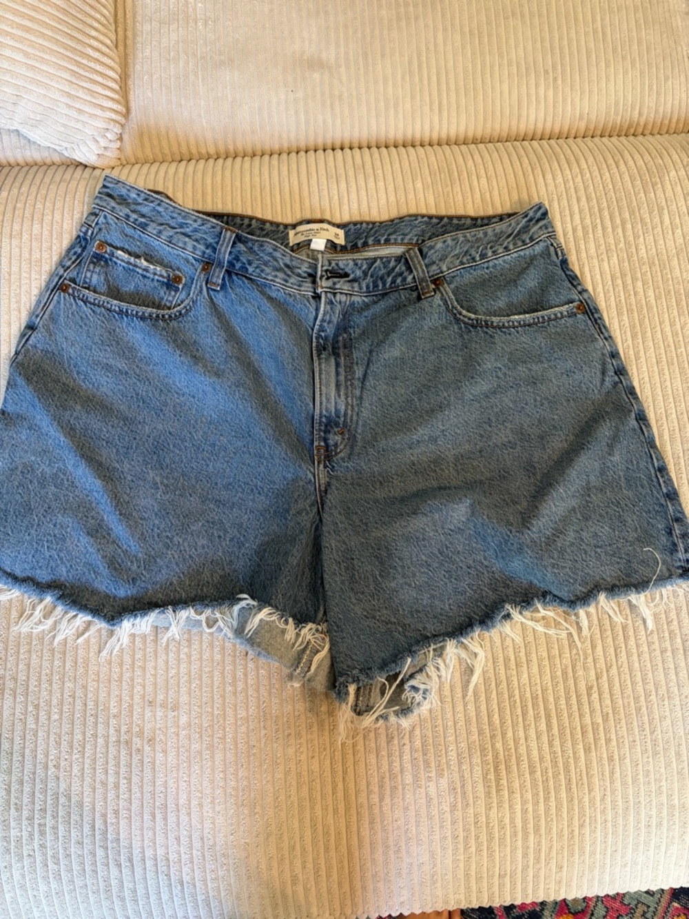 Abercrombie & Fitch Blue Denim Cutoff Jean Shorts